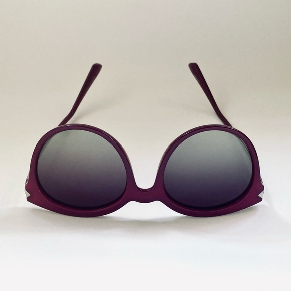 NWOT CAXMAN ROUND CAT-EYE RETRO STYLE HD POLARIZED SUNGLASSES | BURGUNDY/BLACK - Picture 8 of 16